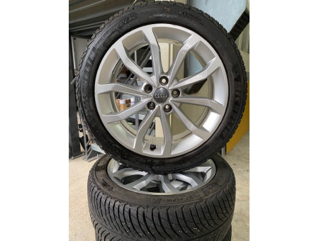 Winterräder Audi A4 S4 8W 10-Speichen V-Design Michelin/Bridgestone 225/45R18 8W0601025ED