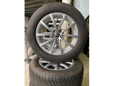 Roues hiver Origine Audi A6 F2 C8 5 branches en V Bridgestone 225/60R17 4K0601025