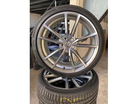 Ruote estive originali Volkswagen VW Golf 7 R TCR 19 pollici Pretoria grigio metallizzato 5G0601025AJ 5G0601025CK