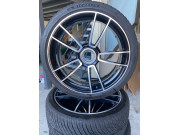 Roues hiver Origine Porsche Turbo S 20" +21" Jantes à verrouillage central Michelin 245/35 R20 + 305/30 R21 992044601AB