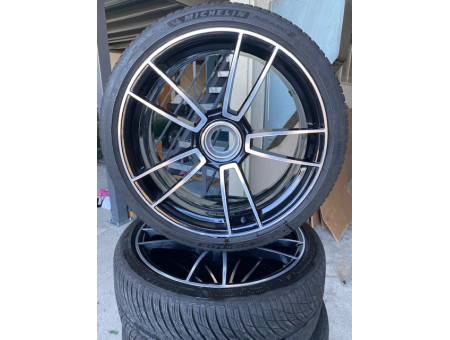 Roues hiver Origine Porsche Turbo S 20" +21" Jantes à verrouillage central Michelin 245/35 R20 + 305/30 R21 992044601AB