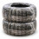 Stack of 2 tyres – recomposed view. See original photos for condition.
