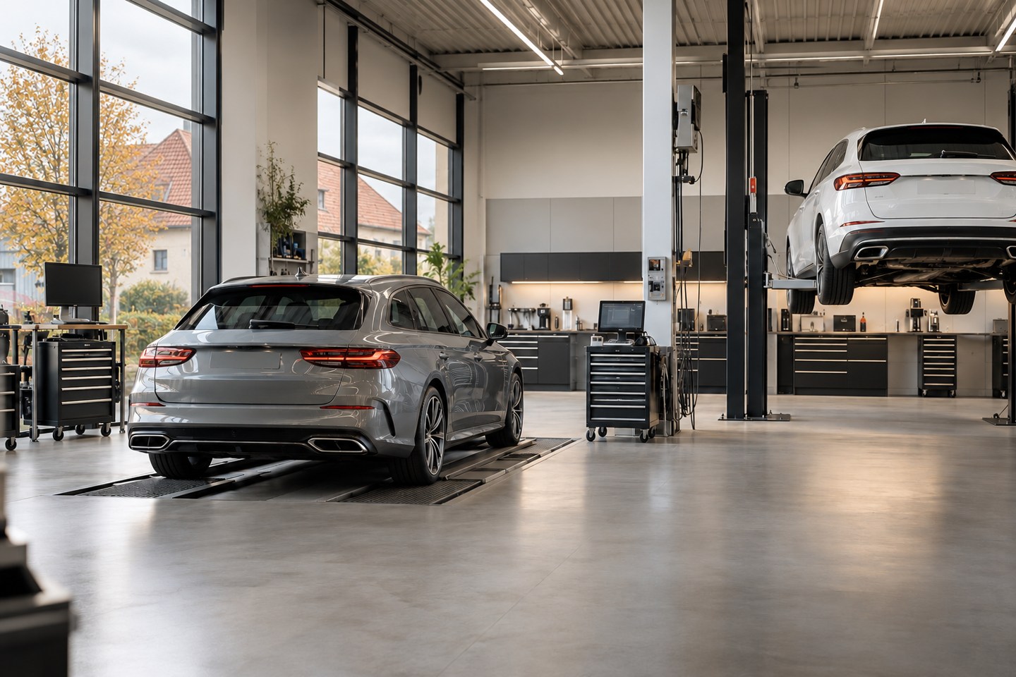 Illustration : atelier automobile
